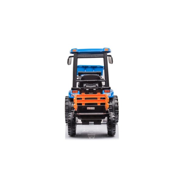 Трактор з причіпом на акумуляторі MEGA Traktor D68, блакитний