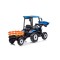Трактор з причіпом на акумуляторі MEGA Traktor D68, блакитний