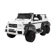 Джип на акумуляторі шестиколісний 6x6 Auto Mercedes G63, білий