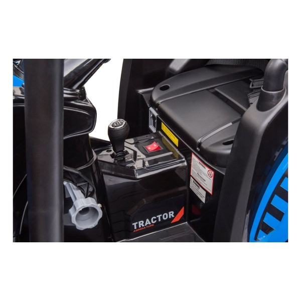 Трактор з причіпом на акумуляторі MEGA Traktor D68, блакитний