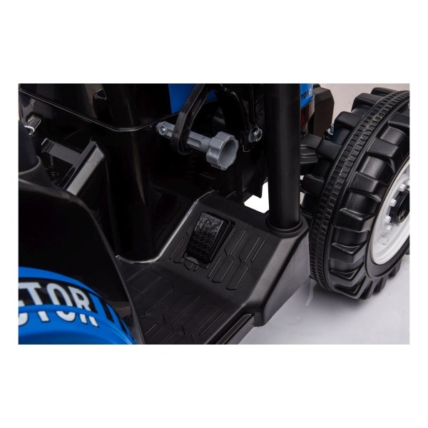 Трактор з причіпом на акумуляторі MEGA Traktor D68, блакитний