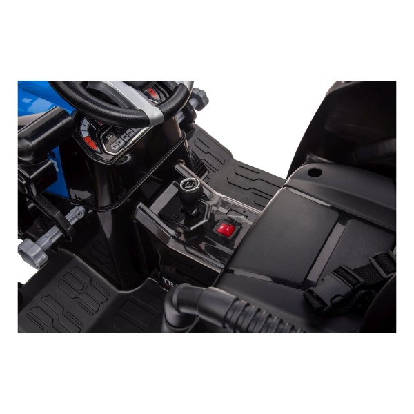 Трактор з причіпом на акумуляторі MEGA Traktor D68, блакитний
