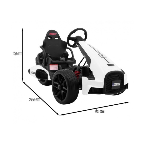 Автомобіль карт на акумулятор Ramiz Gokart Bolid XR-1, білий