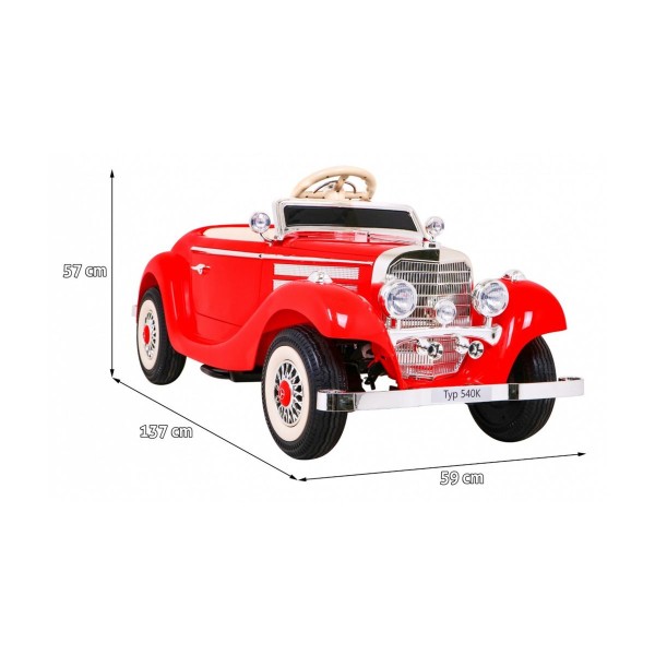 Автомобіль на акумуляторі Mercedes Benz Retro 540A, червоний