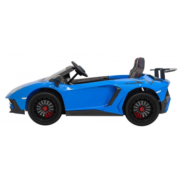 Автомобіль на акумуляторі двомісний Lamborghini Aventador SV Strong, блакитний