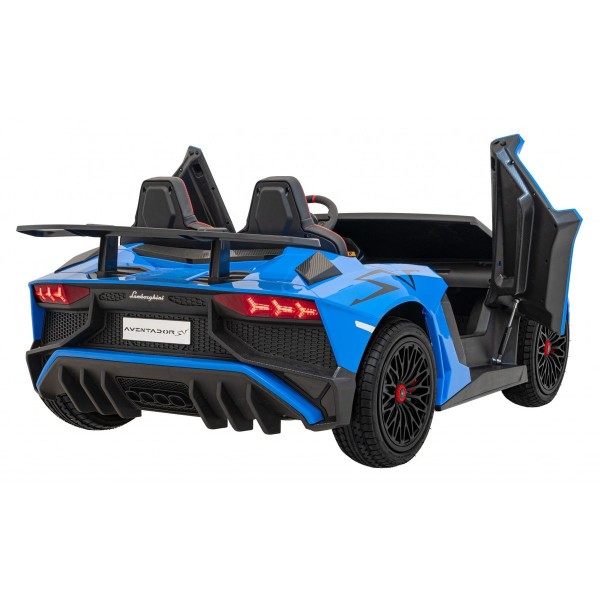 Автомобіль на акумуляторі двомісний Lamborghini Aventador SV Strong, блакитний
