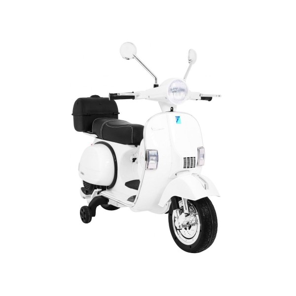 Дитячий скутер на акумуляторі Skuter Vespa, білий