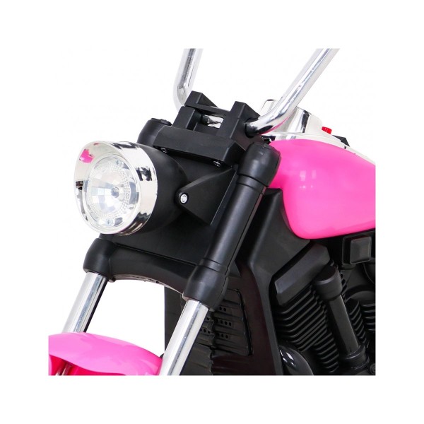 Мотоцикл на акумулятор Ramiz Chopper V-Max, рожевий