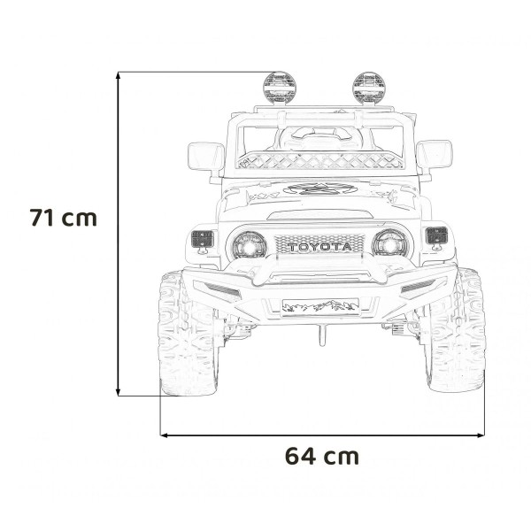 Джип на акумуляторі 4x4 Toyota FJ Cruiser, білий