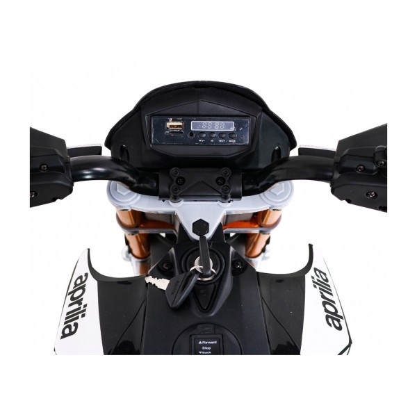 Мотоцикл на акумуляторі Aprilia, чорний