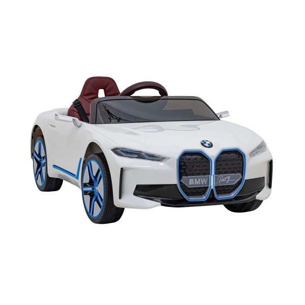 Автомобіль на акумуляторі BMW i4, білий