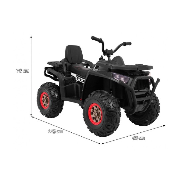 Квадроцикл на акумулятор 4x4 Ramiz Quad ATV Desert, чорний