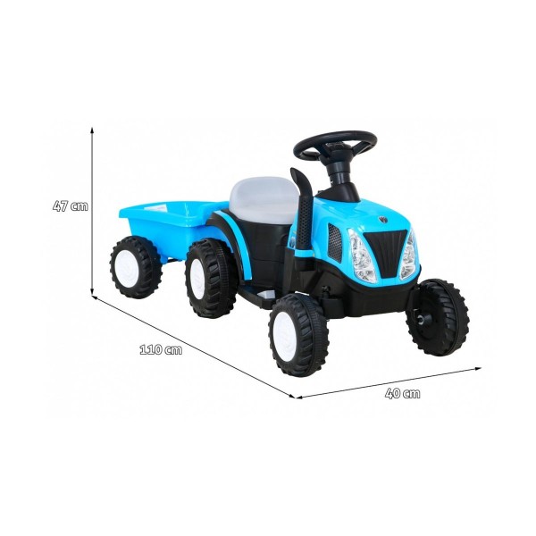 Трактор з причіпом на акумуляторі Ramiz New Holland T7