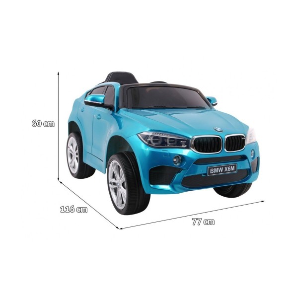 Автомобіль на акумуляторі BMW X6M, лакований, блакитний