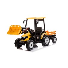 Трактор з причіпом на акумуляторі MEGA Traktor D68, жовтий