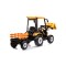 Трактор з причіпом на акумуляторі MEGA Traktor D68, жовтий