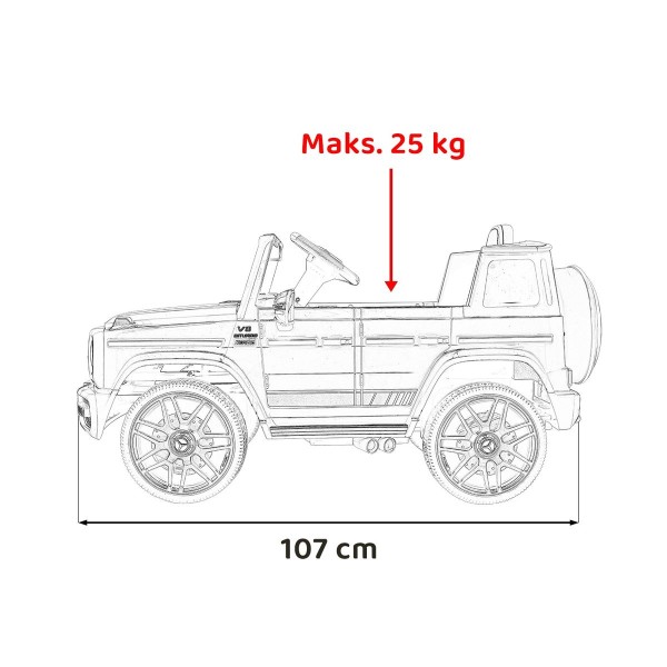 Джип на акумуляторі Mercedes AMG G63, червоний