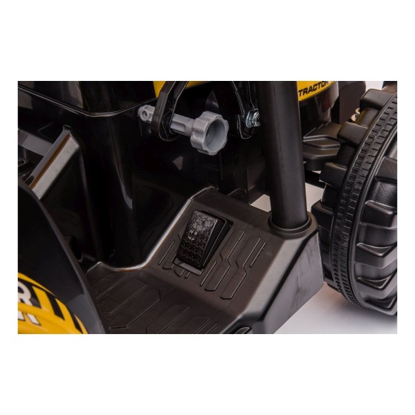 Трактор з причіпом на акумуляторі MEGA Traktor D68, жовтий