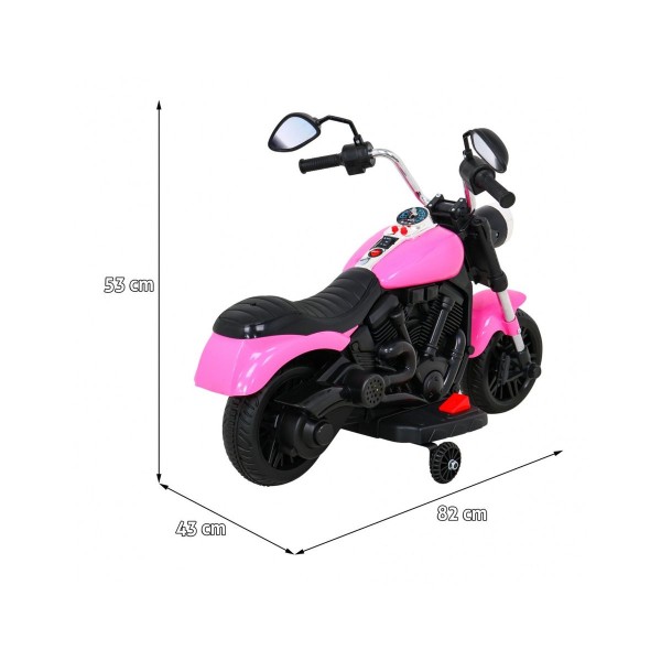 Мотоцикл на акумулятор Ramiz Chopper V-Max, рожевий