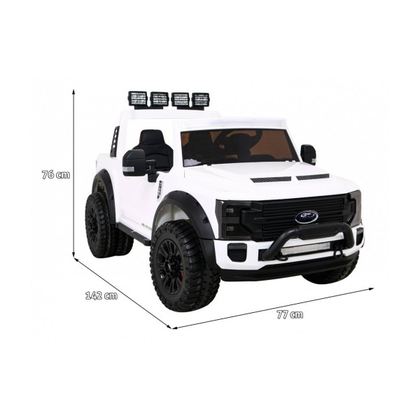 Джип на акумулятор Ford Super Duty, білий
