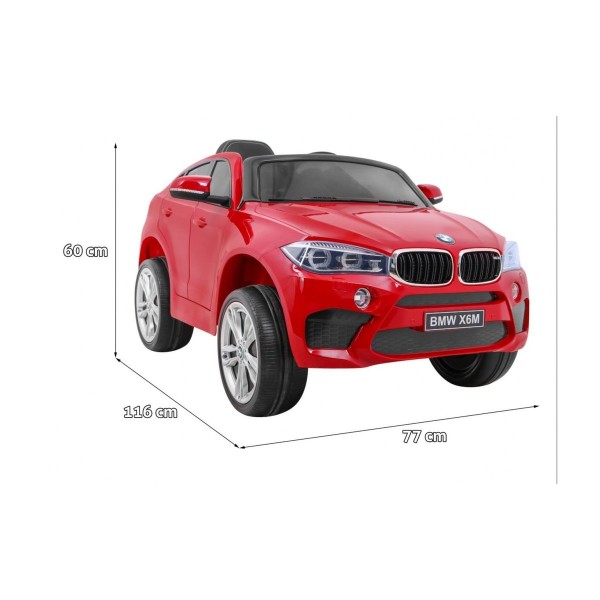 Автомобіль на акумуляторі BMW X6M, лакований, червоний