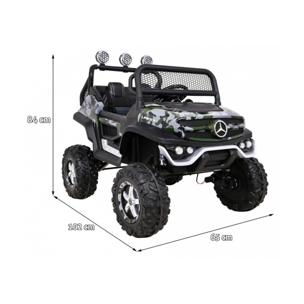 Джип на акумуляторі 4x4 Mercedes Benz Unimog, лакований Moro