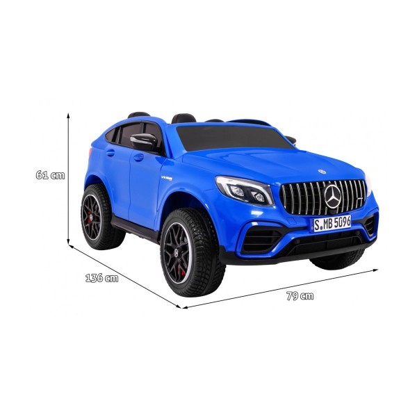 Джип на акумуляторі 4x4 Mercedes GLC 63S, блакитний