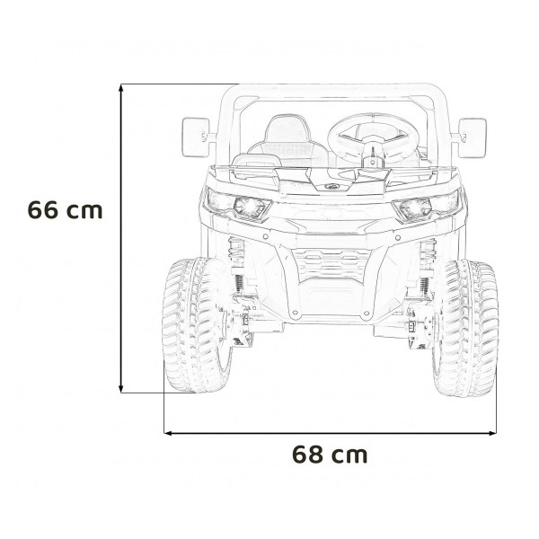 Джип на акумулятор 4x4 Ramiz Pick-Up Speed 900, чорний 