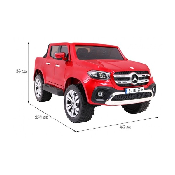 Джип на акумуляторі 4x4 Mercedes Benz X-Class, лакований, червоний