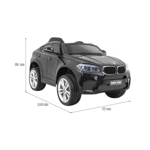 Автомобіль на акумуляторі BMW X6M, лакований, чорний