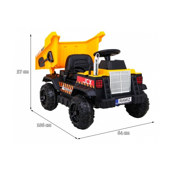Самоскид на акумулятор  RamizJCX Truck, жовтий