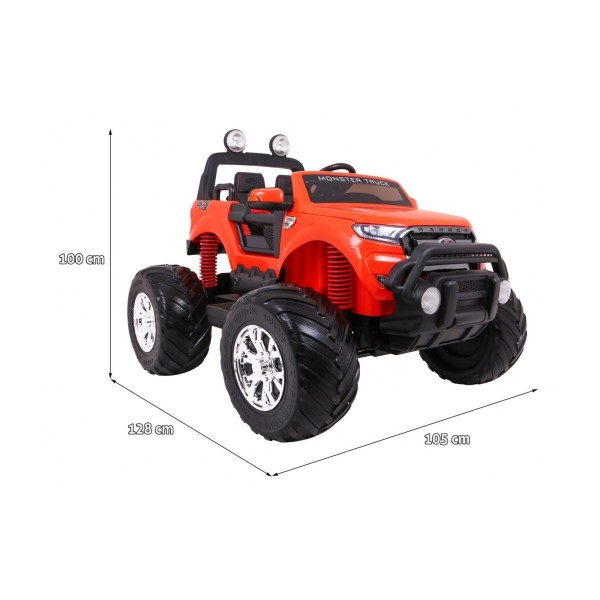 Джип на акумулятор Ford Ranger Monster 4x4, оранжевий