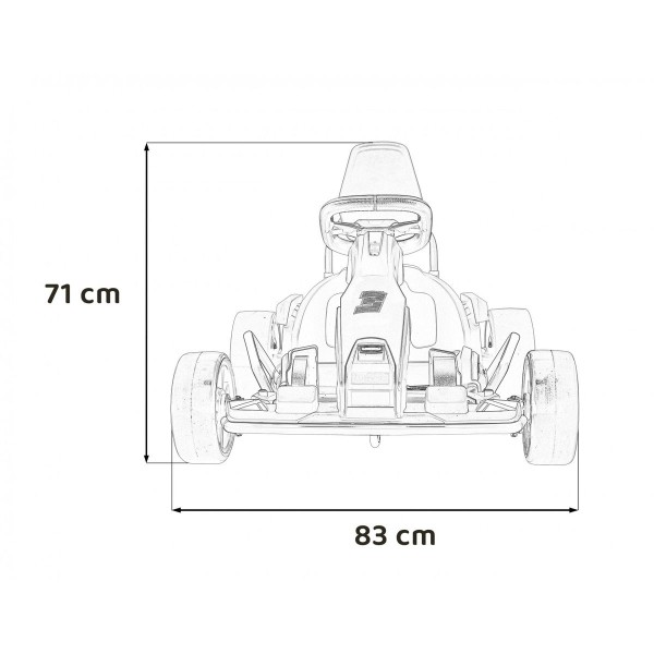 Автомобіль карт дрифтовий на акумулятор GoKart Fast 3 Drift, білий