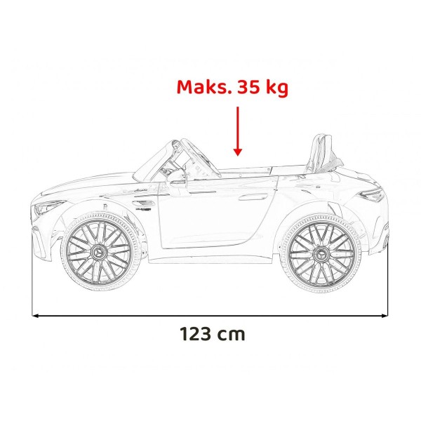 Автомобіль на акумуляторі 4x4 Mercedes Benz AMG SL63, червоний