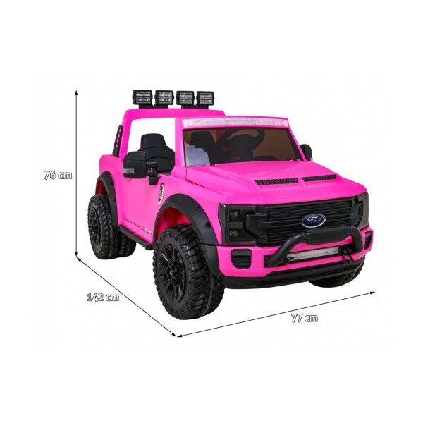 Джип на акумуляторі 4x4 Ford Super Duty, рожевий