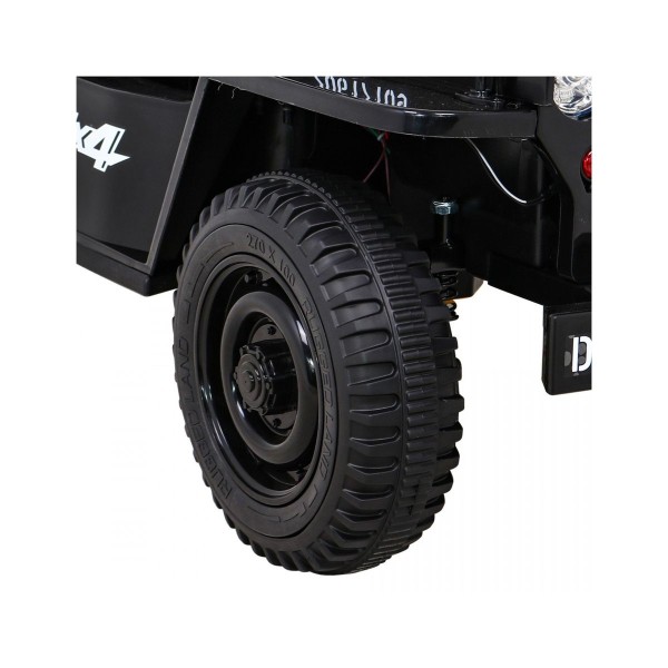 Джип на акумулятор військовий 4x4 Ramiz Retro, чорний