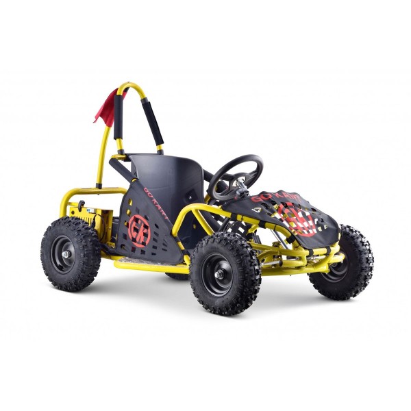 Автомобіль карт 30км/год на акумулятор GoKart Fast Dragon, жовтий