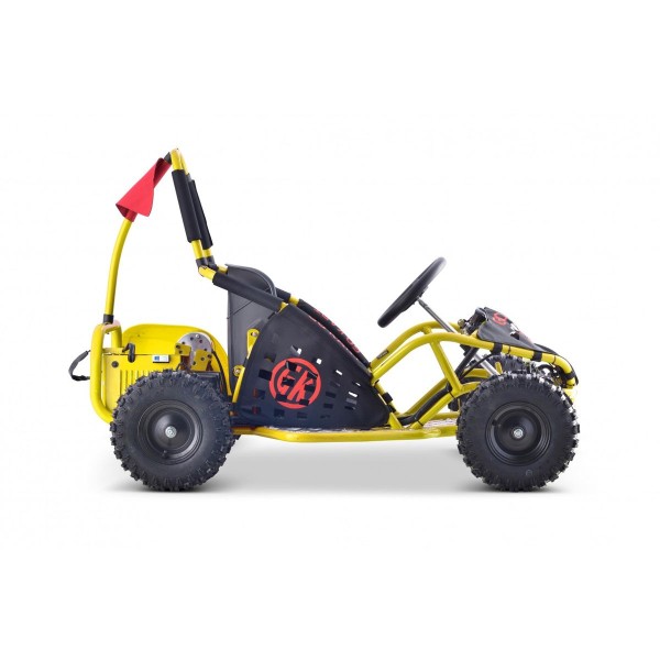 Автомобіль карт 30км/год на акумулятор GoKart Fast Dragon, жовтий