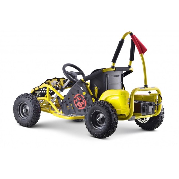 Автомобіль карт 30км/год на акумулятор GoKart Fast Dragon, жовтий