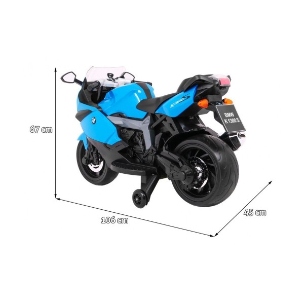 Мотоцикл на акумуляторі BMW K1300S, блакитний
