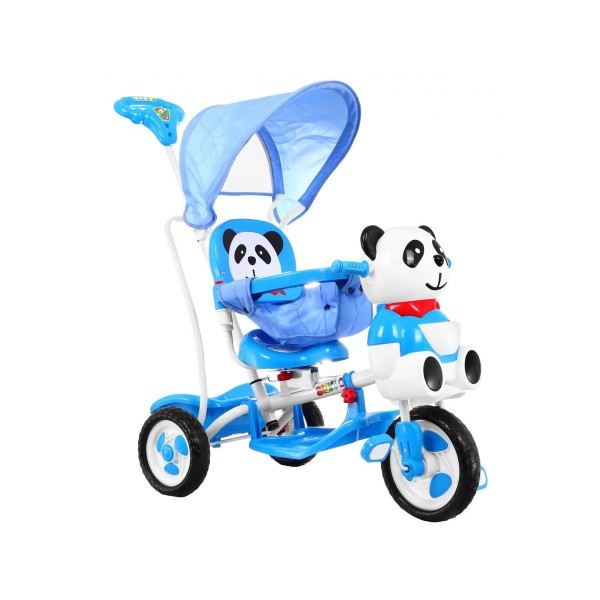 3-колісний дитячий велосипед-візок SporTrike з пандою, блакитний