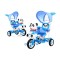 3-колісний дитячий велосипед-візок SporTrike з пандою, блакитний