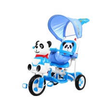 3-колісний дитячий велосипед-візок SporTrike з пандою, блакитний