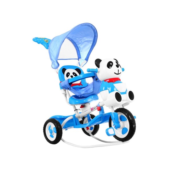 3-колісний дитячий велосипед-візок SporTrike з пандою, блакитний