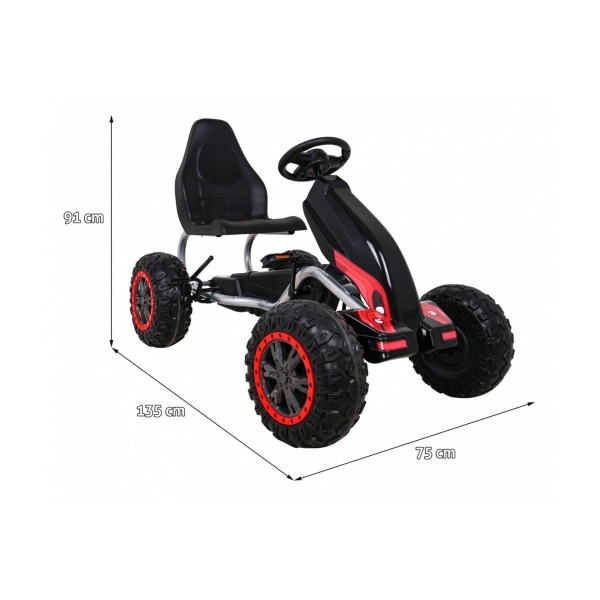 Веломобіль великий Ramiz GoKart Strong, чорний