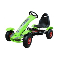 Веломобіль з надувними колесами Ramiz GoKart Racing XL, зелений