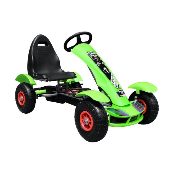 Веломобіль з надувними колесами Ramiz GoKart Racing XL, зелений