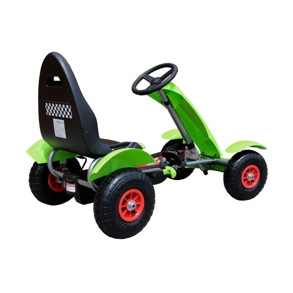 Веломобіль з надувними колесами Ramiz GoKart Racing XL, зелений