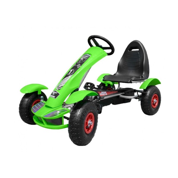 Веломобіль з надувними колесами Ramiz GoKart Racing XL, зелений