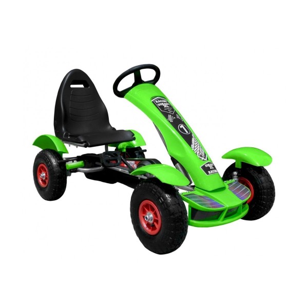 Веломобіль з надувними колесами Ramiz GoKart Racing XL, зелений